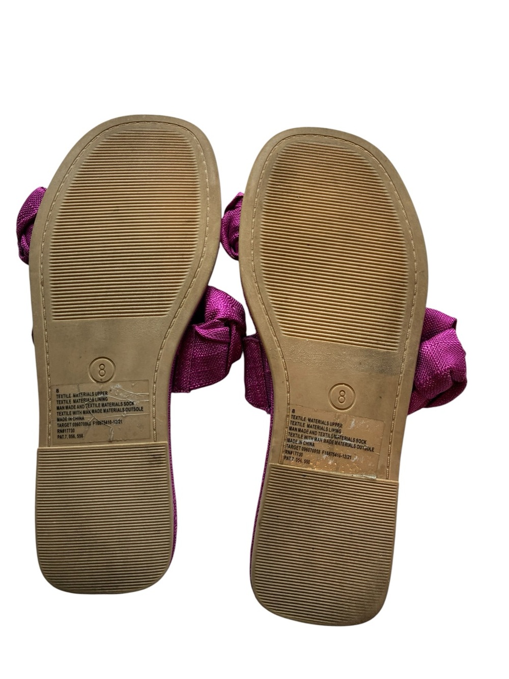 Universal Thread Women's Braided Double-Strap Slide Sandals - Magenta - Picture 5 of 5